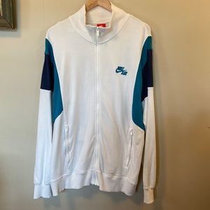 Nike Air Full Zip Track Jacket Men's XXL White Blue (Red Tag)